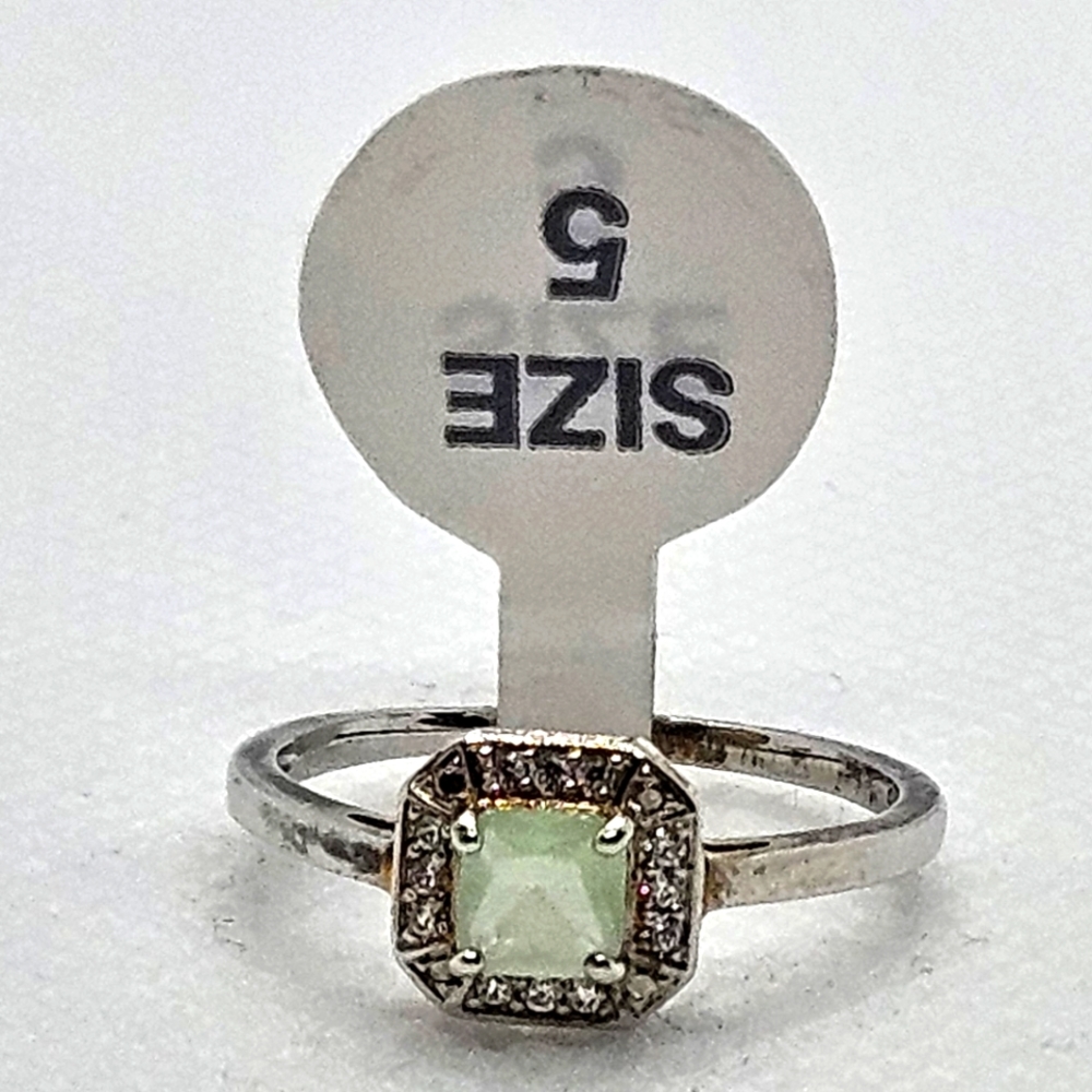 Green Opal Ring Sz 5